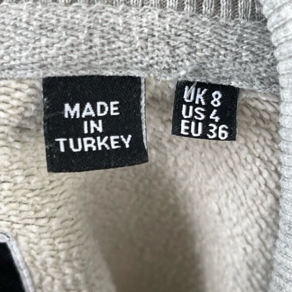 Superdry Ana High Neck Crew Sweatshirt grey oversized cotton blend slouchy 4 - Picture 10 of 14